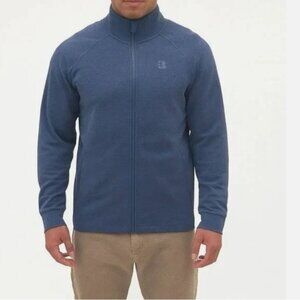 Bench Men's Full Zip Knit Moisture Wicking Jacket Blue Size L